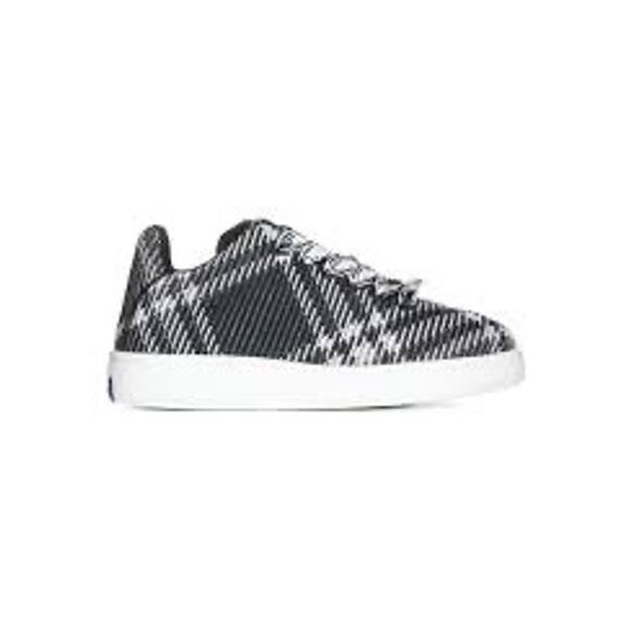 Burberry NIB Box Knit Sneakers in Black and White Check Size 42 - Picture 1 of 14